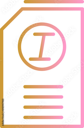 Italic Vector Icon