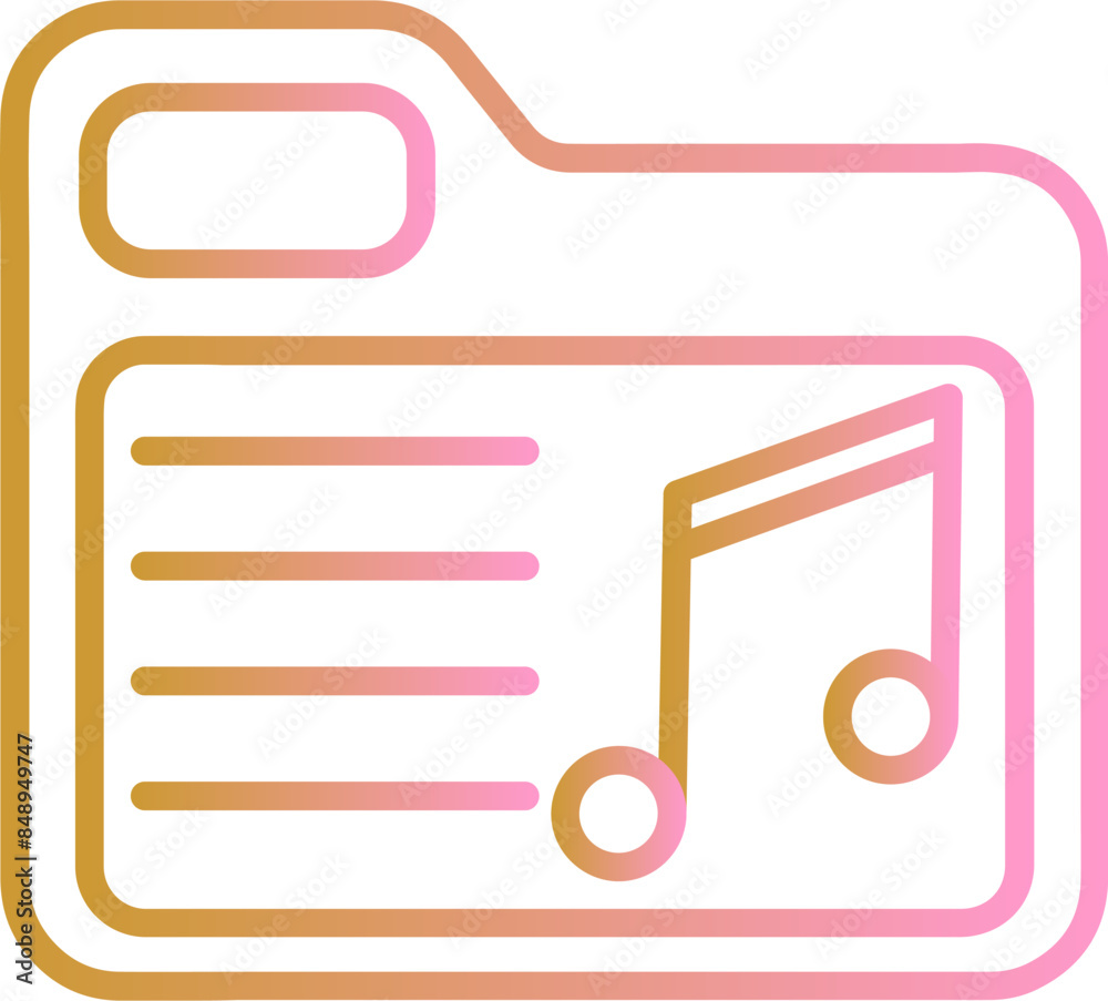 Music Folder Vector Icon Music Folder Vector Icon