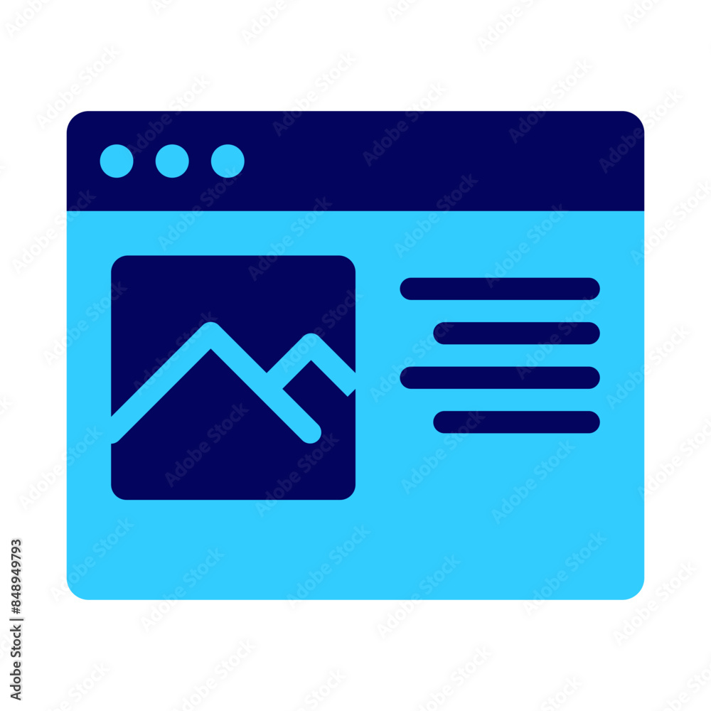 media image picture gallery in SEO icon flat style with blue color media image picture gallery in SEO icon flat style with blue color