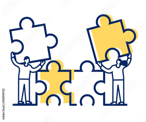 people with puzzle pieces