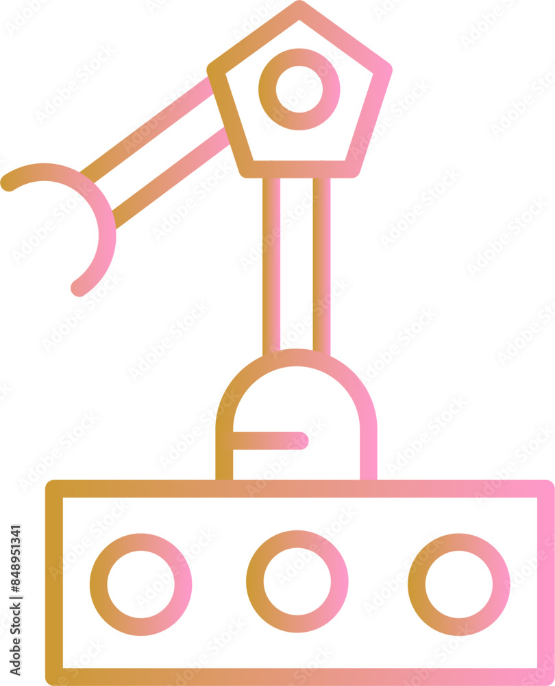 Industrial Arm Vector Icon Industrial Arm Vector Icon