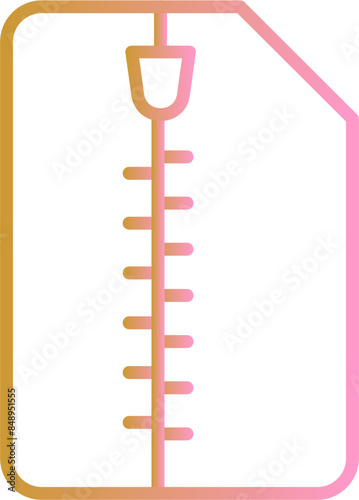 Zipped Document Vector Icon