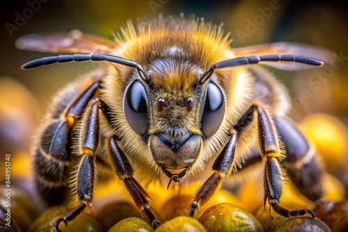 The queen bee in the hive