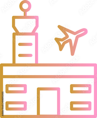 Airport Building Vector Icon