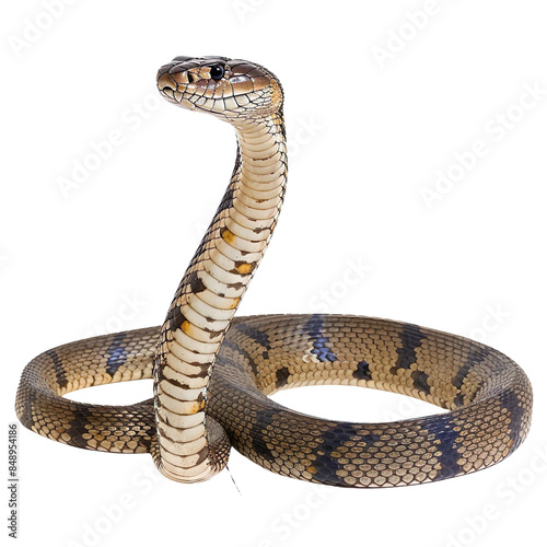 Snake isolated on white background, transparent background