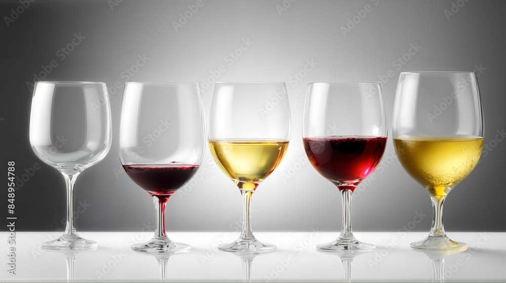 ワイングラスに入った飲料 ワイングラスに入った飲料