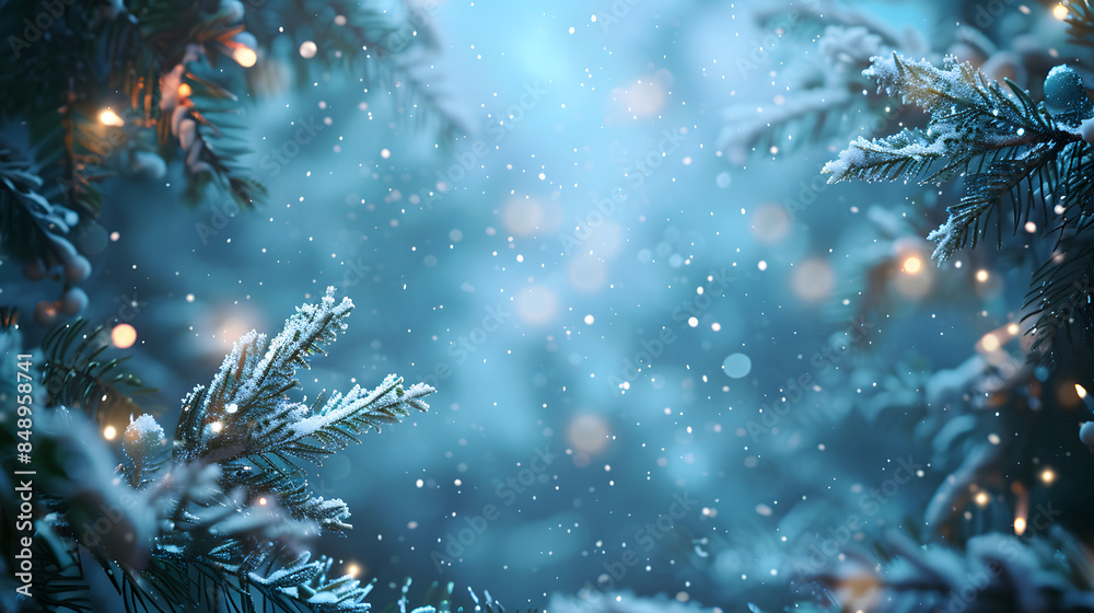 Beautiful bright Christmas background with copy space. AI Generated Beautiful bright Christmas background with copy space. AI Generated