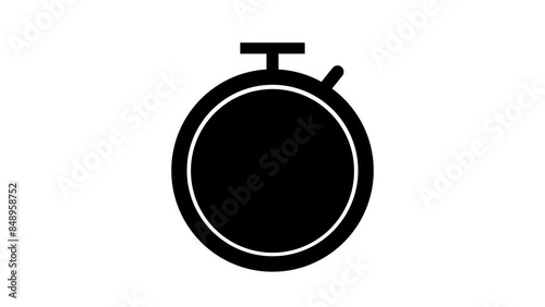  A stopwatch animated on a white background.