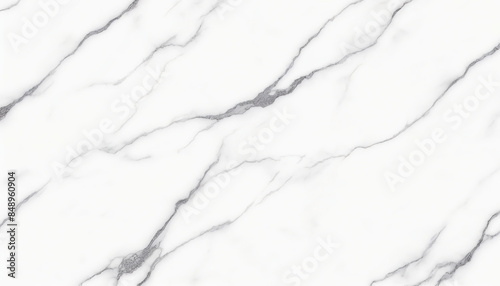 Refined white marble wallpaper with fine gray veining