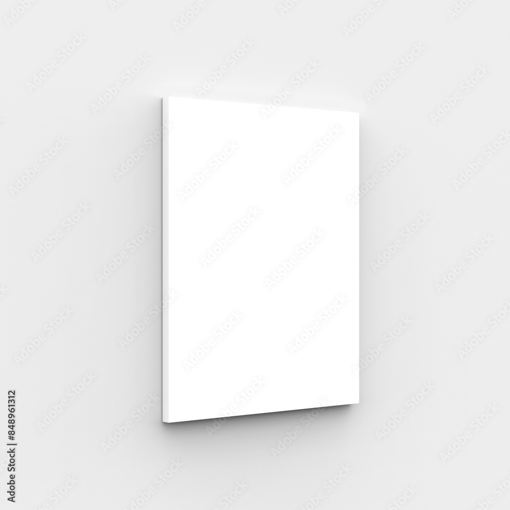 Vertical Canvas White Gallery Wrapped Frame Side Angle View Vertical Canvas White Gallery Wrapped Frame Side Angle View
