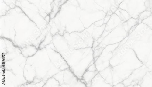 Refined white marble wallpaper with fine gray veining