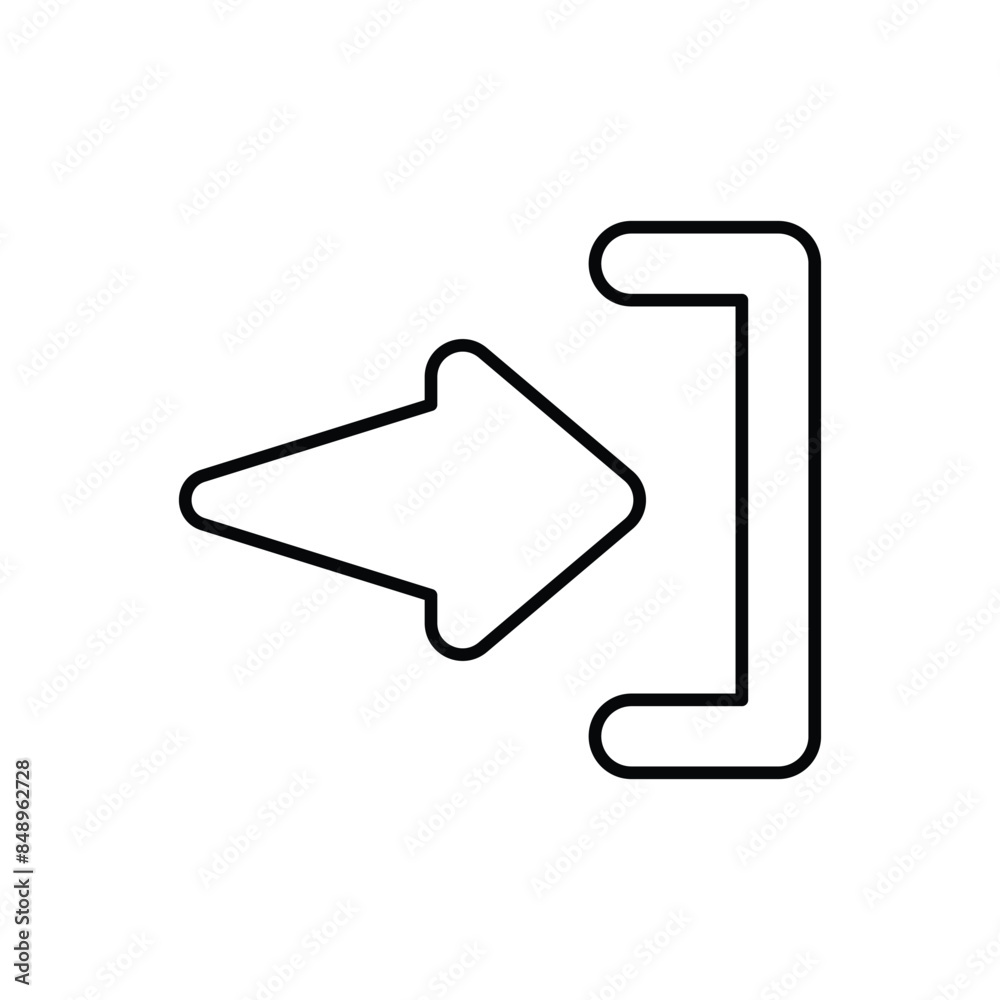 Arrow right icon design with white background stock illustration Arrow right icon design with white background stock illustration