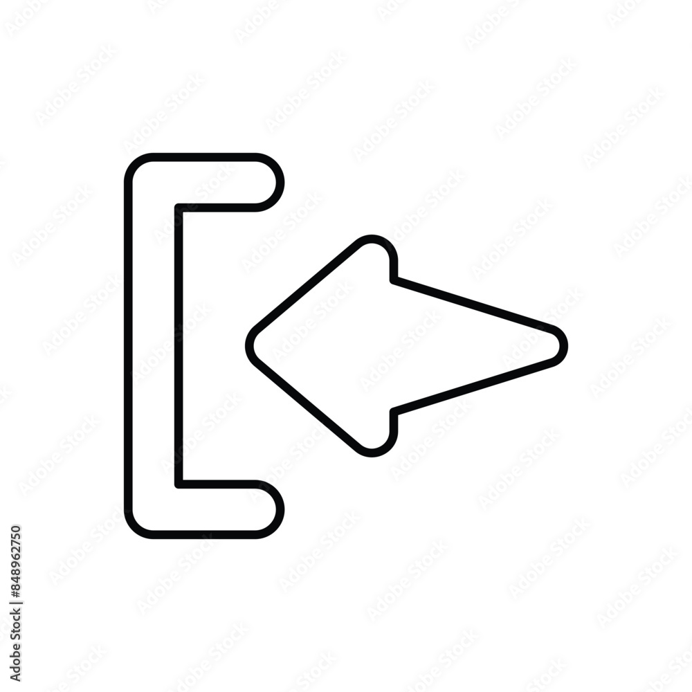 Arrow left icon design with white background stock illustration Arrow left icon design with white background stock illustration