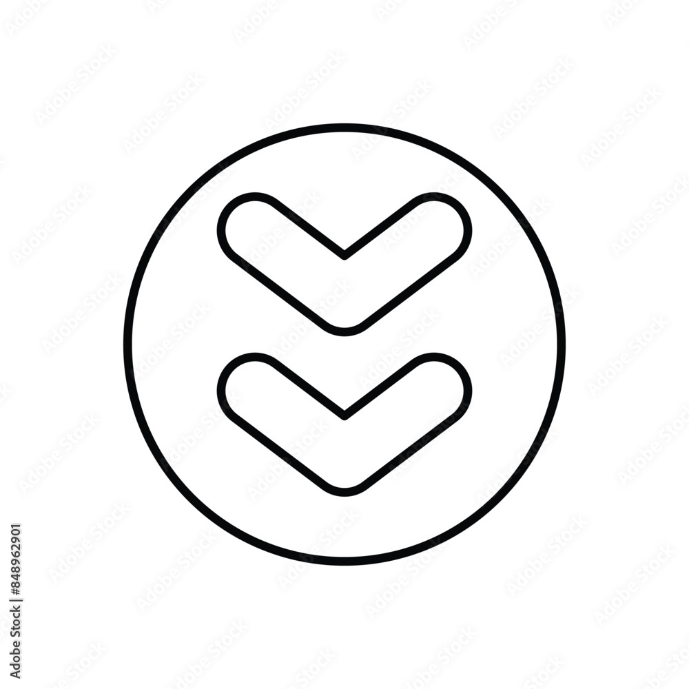 Arrow Down icon design with white background stock illustration Arrow Down icon design with white background stock illustration