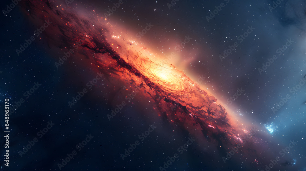 Beautiful colorful image of galaxy, nebula, stars and space. AI Generated Beautiful colorful image of galaxy, nebula, stars and space. AI Generated