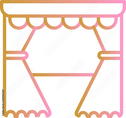 Curtains Vector Icon
