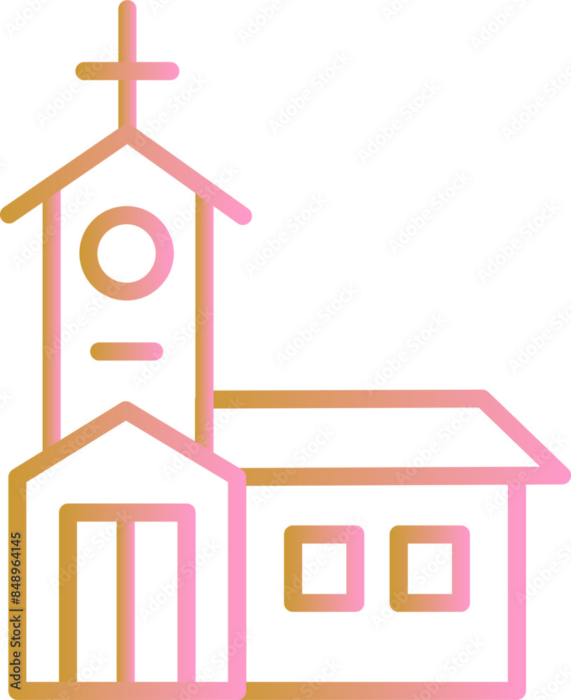 Building Church Vector Icon Building Church Vector Icon