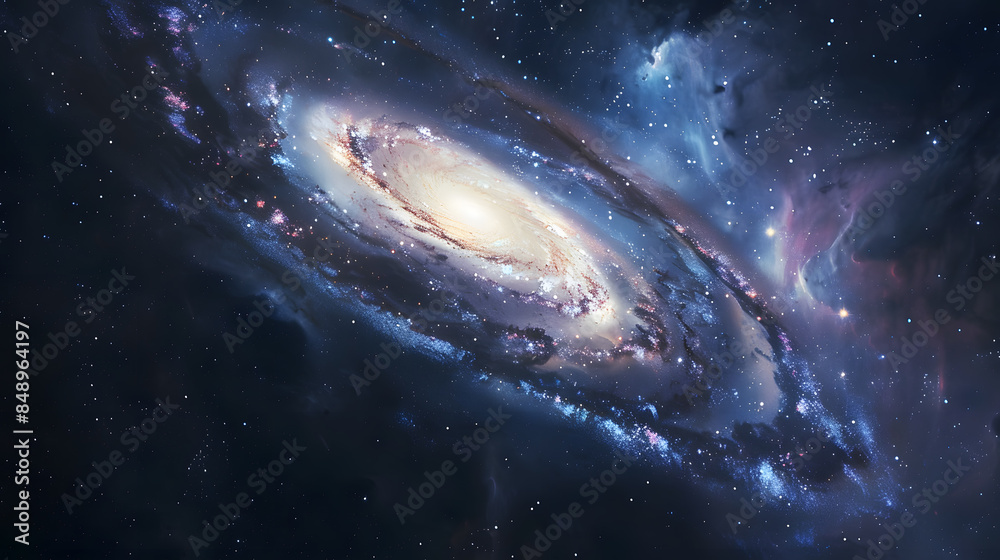 Beautiful colorful image of galaxy, nebula, stars and space. AI Generated Beautiful colorful image of galaxy, nebula, stars and space. AI Generated