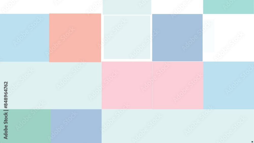 Pastel color abstract background featuring an arrangement of color blocks in shades of blue, pink, and turquoise. The soft pastel tones create a calming and visually pleasing aesthetic.