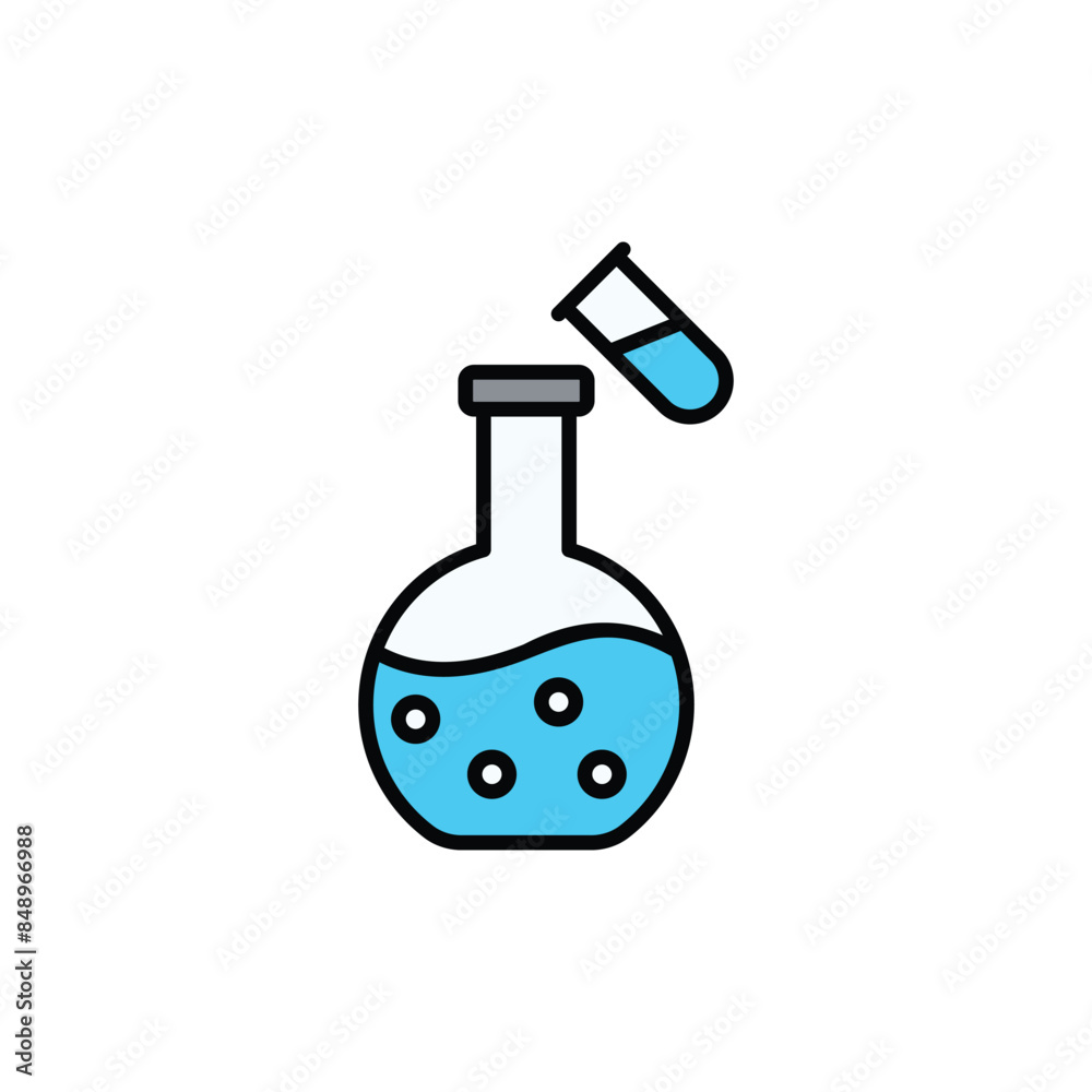 Research Lab icon design with white background stock illustration Research Lab icon design with white background stock illustration