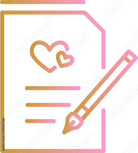 Marriage Contract Vector Icon