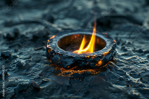 Fire ring in black