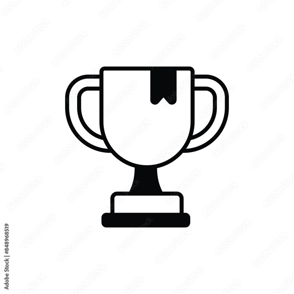 Trophy icon design with white background stock illustration Trophy icon design with white background stock illustration