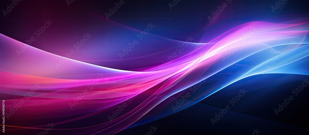 Fototapeta premium Abstract copy space image with a blurred neon light motion effect in pink blue and purple hues perfect as a background for technology concepts