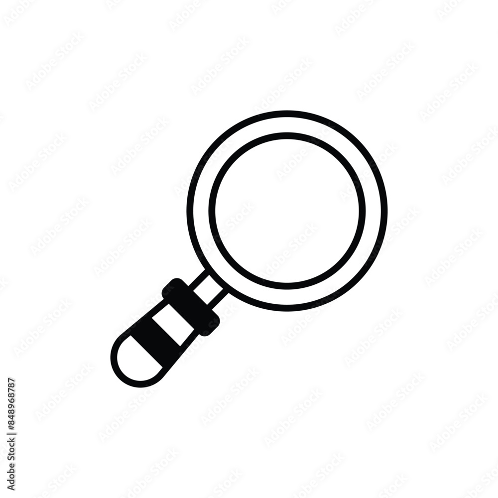 Magnifying Glass icon design with white background stock illustration Magnifying Glass icon design with white background stock illustration