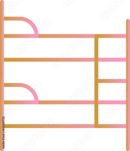 Bunk bed Vector Icon