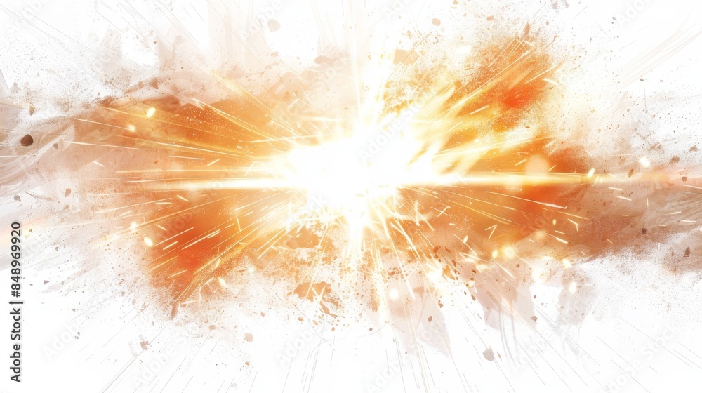 exploding light effect on a scratched on white background exploding light effect on a scratched on white background