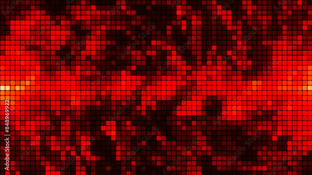 Red mosaic background in technology concept. Abstract red LED squares. Technology digital square red color background. Red pixel grid background. 3D rendering Red mosaic background in technology concept. Abstract red LED squares. Technology digital square red color background. Red pixel grid background. 3D rendering