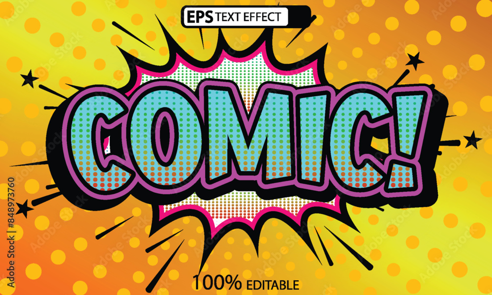Comic text effect