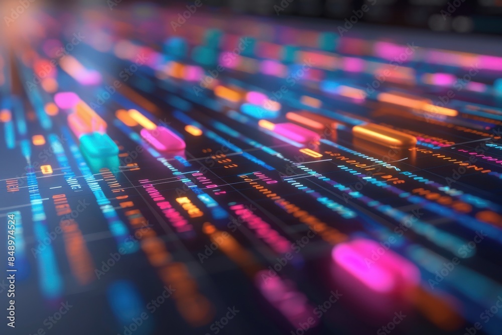 Abstract futuristic technology big data transfer or connecting Abstract futuristic technology big data transfer or connecting