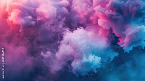 wallpaper made of thick smoke clouds in vibrant colors