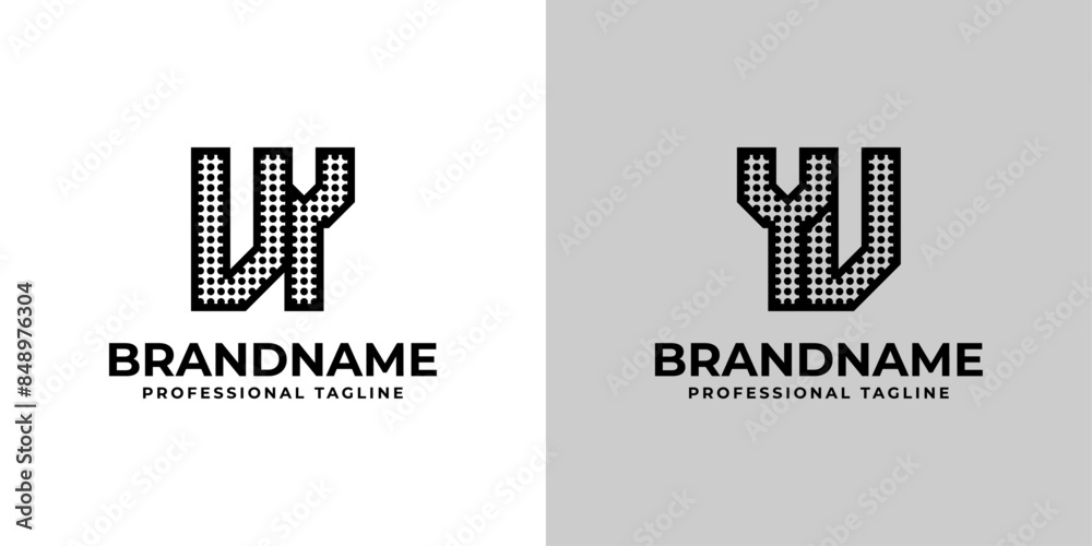 Letters VY and YV Dot Monogram Logo, Suitable for business with VY or YV initials Letters VY and YV Dot Monogram Logo, Suitable for business with VY or YV initials