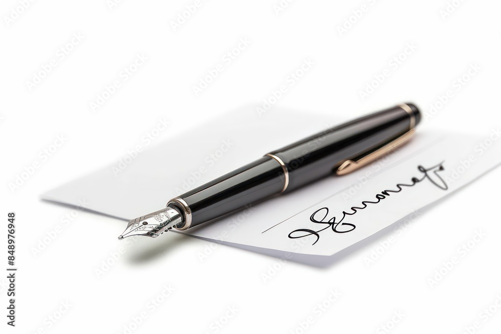 A court judgment document with the judge s signature isolated on a white background A court judgment document with the judge s signature isolated on a white background