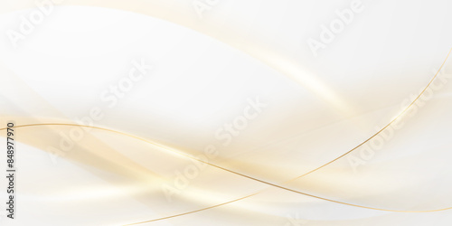Abstract golden lines background with luxury golden vector illustration.