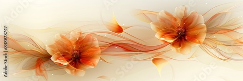 Elegant abstract flower background banner
