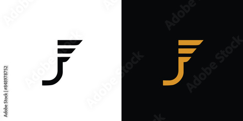  Unique and modern  J wing logo design