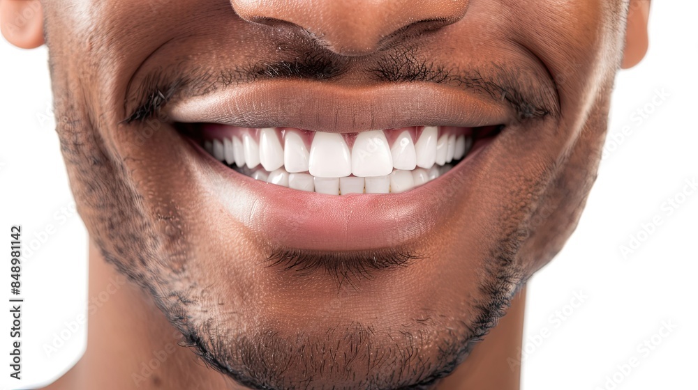 Brightly Smiling Man with Healthy Teeth Against a Clean Background - Perfect for Dental Promotions and Advertisements Brightly Smiling Man with Healthy Teeth Against a Clean Background - Perfect for Dental Promotions and Advertisements