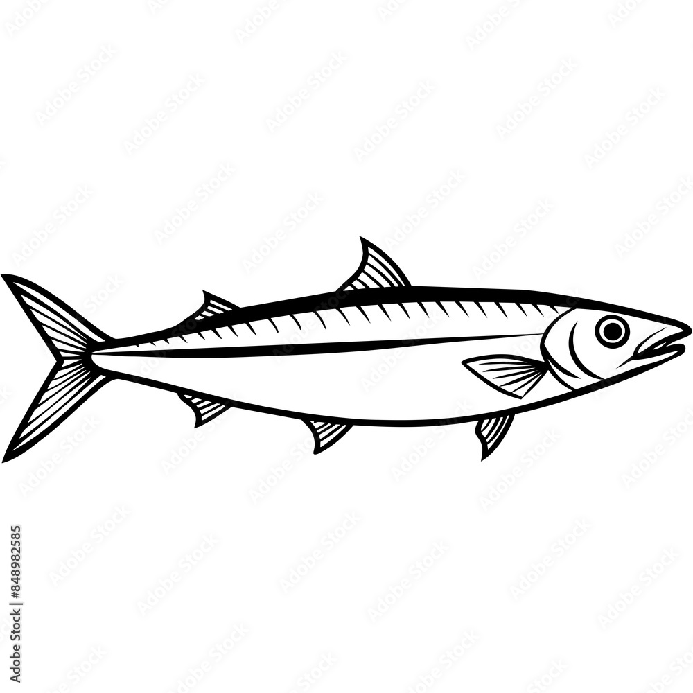 Fototapeta premium silhouette of fish