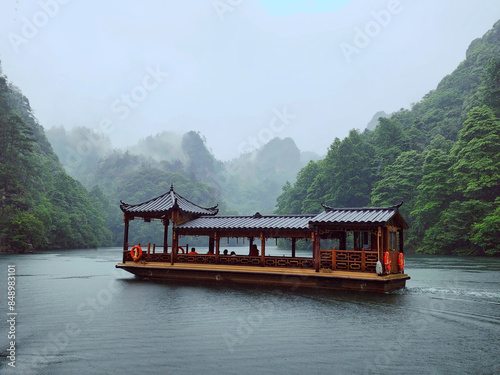 Baofeng Lake scenery in Zhangjiajie China.