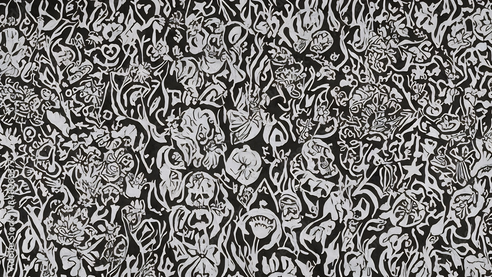 seamless pattern with black and white background