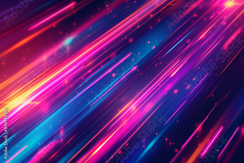 A vibrant and energetic background with neon colors.