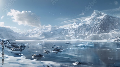Wallpaper Mural Immersive Arctic Landscapes: Panoramic Views of Frozen Tundra and Ice Formations Torontodigital.ca