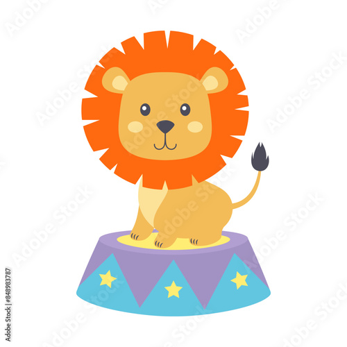 cartoon circus lion