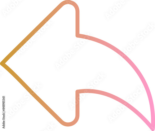 Left Back Arrow Vector Icon