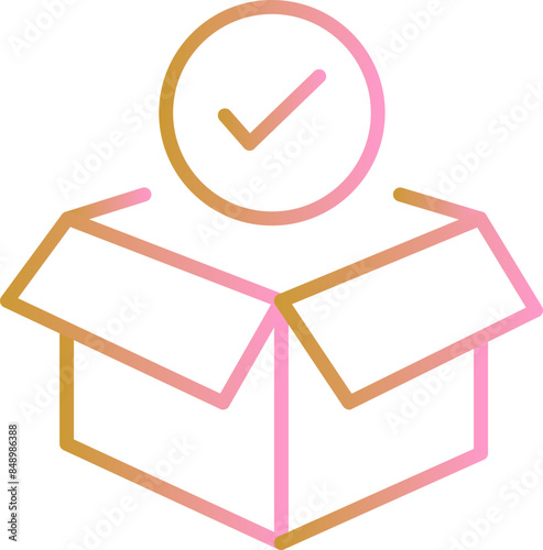 Package Receiving Vector Icon
