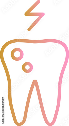 Toothache And Plaque Vector Icon